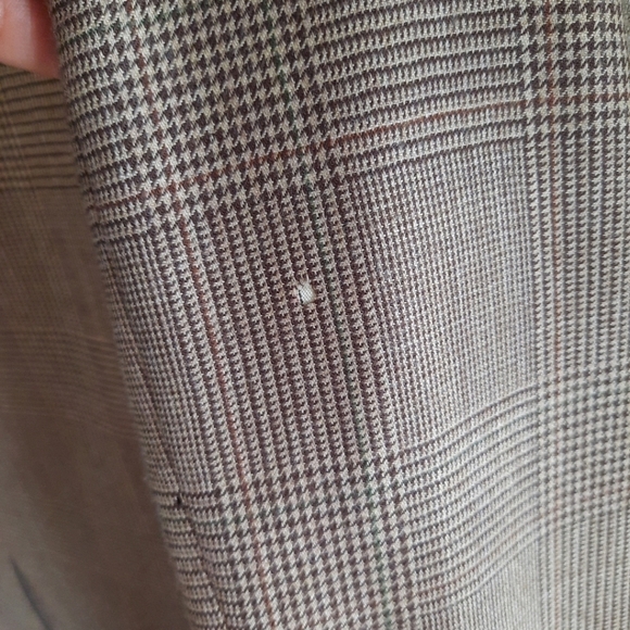 Vintage Tommy Hilfiger Mens Blazer Jacket Brown Plaid Virgin Wool 44R - Picture 10 of 16